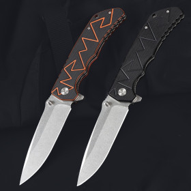 FD035 Fast Opening No Logo Blade Axis Lock Camping Folding Pocket Compact Outdoor Knives Stainless Steel Hunting Knives UD408846